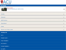 Tablet Screenshot of m.acu.edu.au