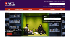 Desktop Screenshot of library.acu.edu.au